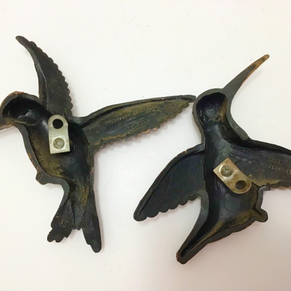 Vintage Hummingbird Wall Decor 2 Hanging Bird Garden Nature Home - Picture 4 of 7